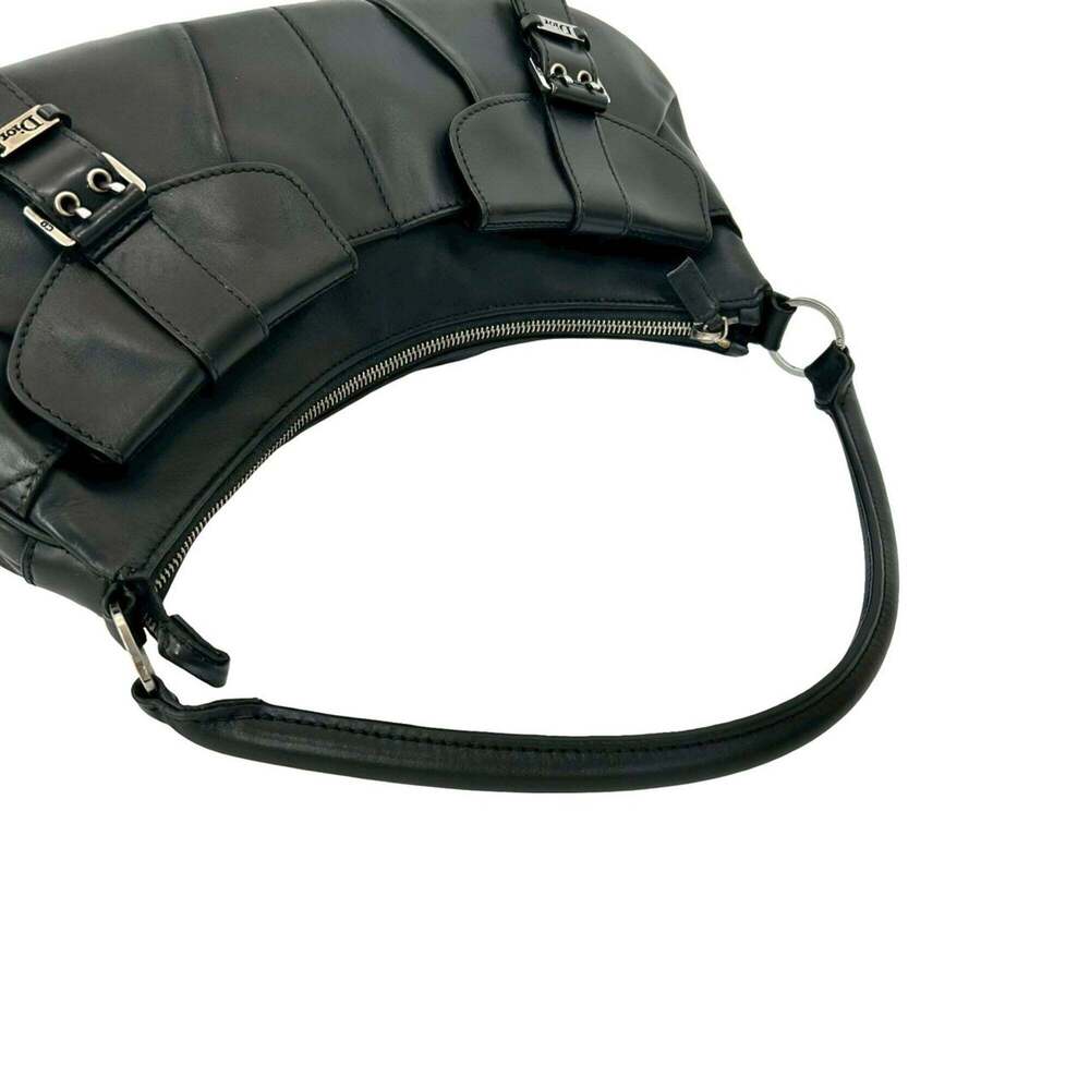 CHRISTIAN DIOR Black Leather Shoulder Bag - Picture 4 of 10
